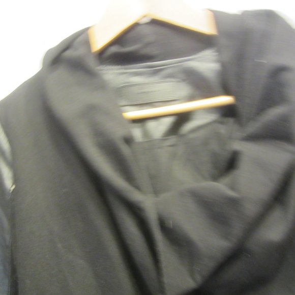 BLANK NYC JACKET/SWEATER BLACK FAUX LEATHER/KNIT SHELL - Picture 2 of 9